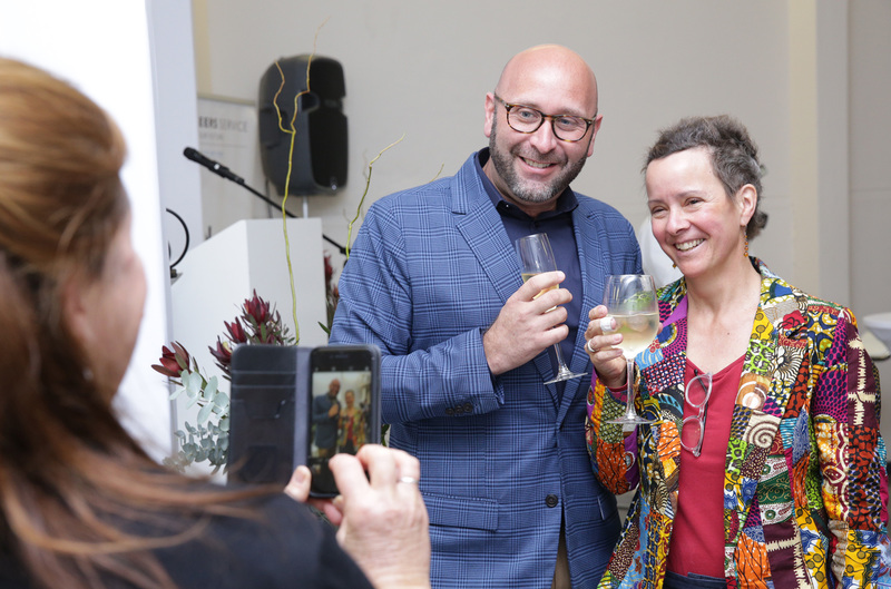 David Casey and Assoc Prof Suellen Shay celebrate 50 years of UCT’s Careers Service.