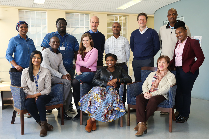 (Back, from left): Phuti Choshi, Jabulani Ncayiyana, Graeme Meintjes, Linda Boloko, Jonathan Peter, Nesbert Zinyakatira. (Front, from left): Jasantha Odayar, Chacha Issarow, Claire Whitaker, Phumla Sinxadi, Kathryn Wood, Boitumelo Fanampe