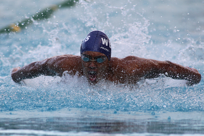 UCT Swimming captain and chairperson, Matthew Bowers, in action in the pool.