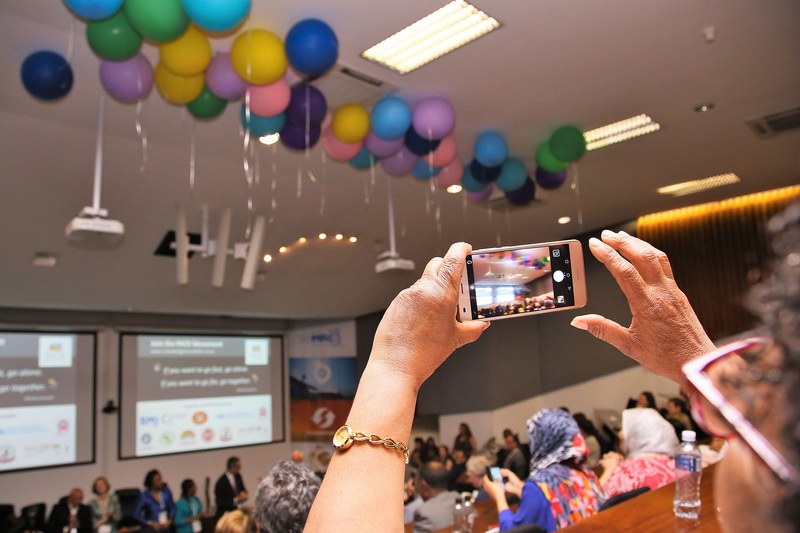 Cheers and applause met the release of colourful balloons to mark the official launch of the Practical Approach to Care Kit&nbsp;(PACK).