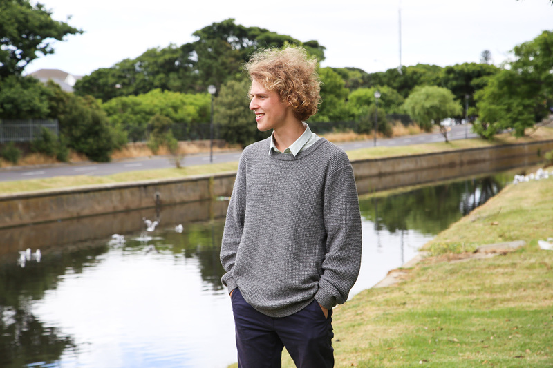 Lead author on the paper Ruan van Mazijk at the Liesbeek River, where he and his fellow students conducted their research. <b>Photo</b> Je’nine May.