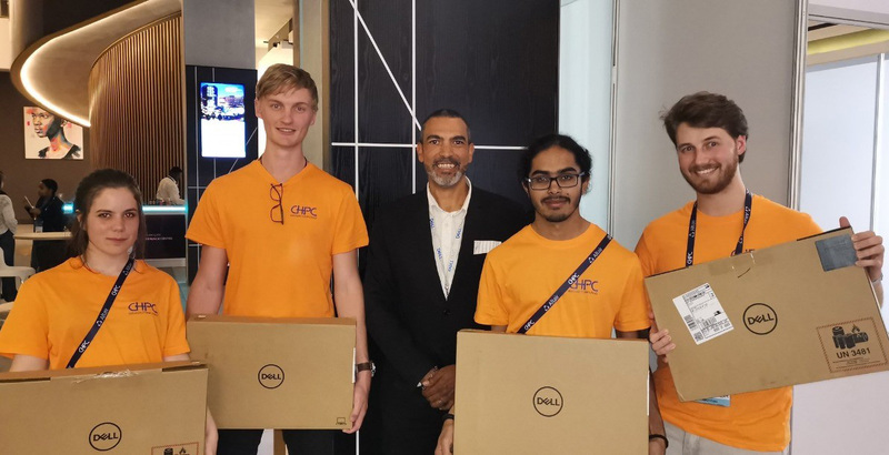 (From left) Clara Stassen, Stefan Schröder, Marc Layne (Dell), Jehan Singh and Dillon Heald.