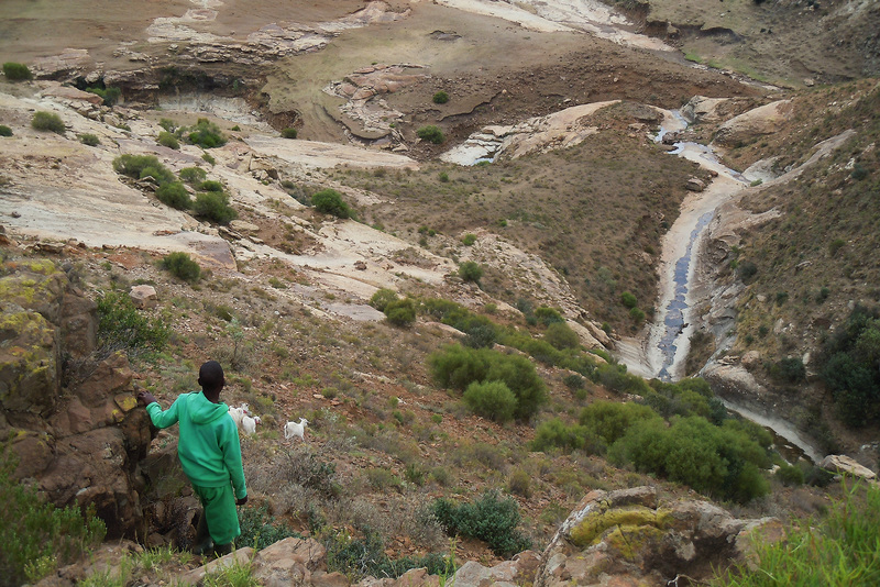 A degraded rural landscape in Lesotho at the peak of the 2016 drought. A degraded landscape is less resilient in drought conditions and offers fewer services to local communities. <b>Photo</b>&nbsp;Sheona Shackleton.