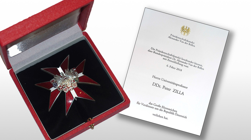The Grand Decoration of Honour for Services to the Republic of Austria, conferred on Peter Zilla, head of the Chris Barnard Division of Cardiothoracic Surgery.