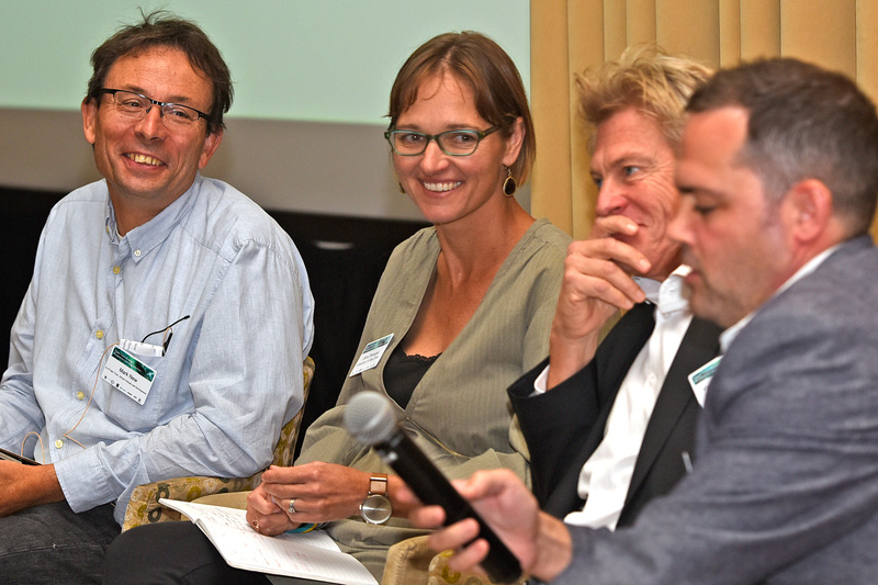 The drivers behind the Cape Town Drought Response Learning Initiative include (from left) the ACDI’s Professor Mark New and Associate Professor Gina Ziervogel, Film Library director Victor van Aswegen and Gareth Morgan, the City of Cape Town’s director of resilience.