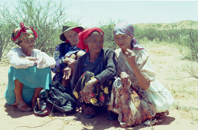 Members of the ǂKhomani San community on whom filmmaker Hugh Brody based his documentary.