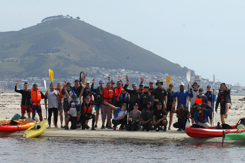 Paddlers completing final leg of the 2018 Peninsula Paddle. 