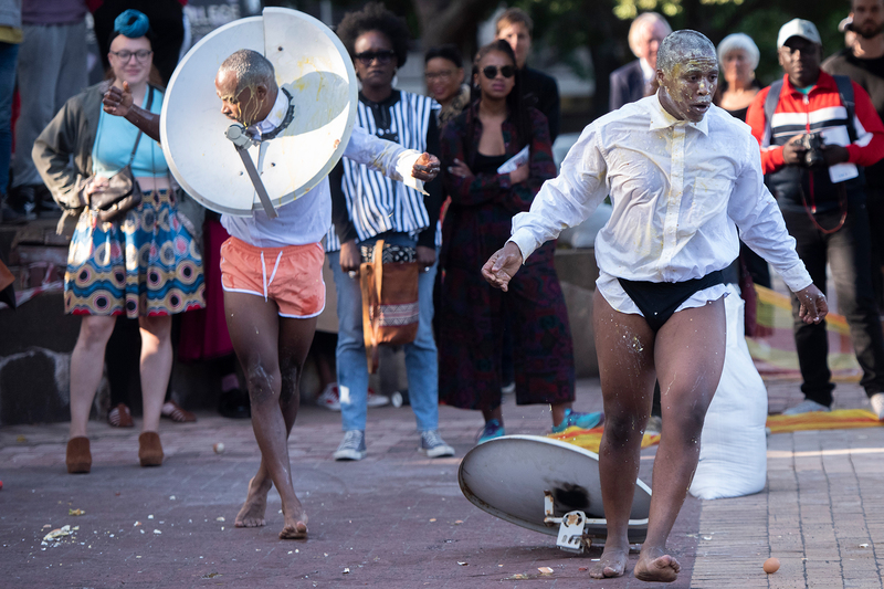 “The Dish” was performed at the opening of this year’s ITC by Oupa Sibeko and Thulani Chauke.