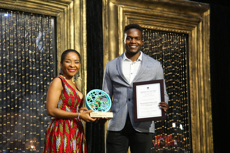 The Bertha Centre’s Barry Panulo and Dr Susan de Witt (absent) are winners of the Vice-Chancellor’s Global Citizenship Award, presented at the UCT Annual Awards 2019. <b>Photo</b> Je&rsquo;nine May.