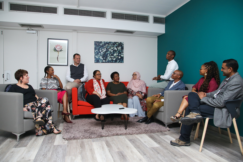 Assoc Prof Suki Goodman (far left) and her team in the marketing section of the School of Management Studies won the Vice-Chancellor&rsquo;s Transformation Award, presented at the UCT Annual Awards. They are (from left) Suki Goodman, Nqobile Bundwini, James Lappeman, Nashly Langenhoven, Nonnie Falala, Kulsoem Roode, Nkosivile Madinga, Siphiwe Dlamini, Lebogang Mototo and Pragasen Pillay. (Absent: Raeesah Chohan, Paul Egan, Ozy Matthews and Tendai Mbumbwa.)