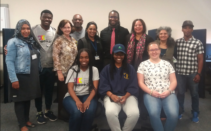 Members of the Disability Service invigilator team (from left, back) Nuraan Hansen, Christian Polorigni,Denise Oldham, David Jacobs, Bianca Marais, Muya Koloko, Crystal Bluff, Beulah Marks and Ethan Davids. (Front) Cynthia Nyamudeza, Ponahatso Lekhoano and Petro Janse van Rensburg.