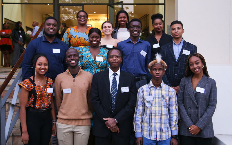 The 11 new scholars with programme director, Prof Alphose Zingoni (front centre), and programme administrator, Tammy Matose (back left). <b>Photo</b> Je&rsquo;nine May.