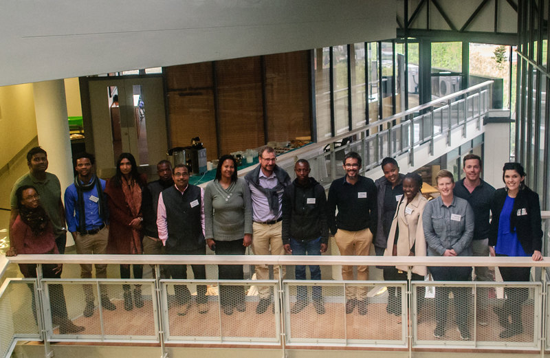 A photograph taken in 2018 at the first workshop of the collaboration between UCT; CSIR-Indian Institute of Petroleum, India; and the Brazilian Synchrotron Light Laboratory.