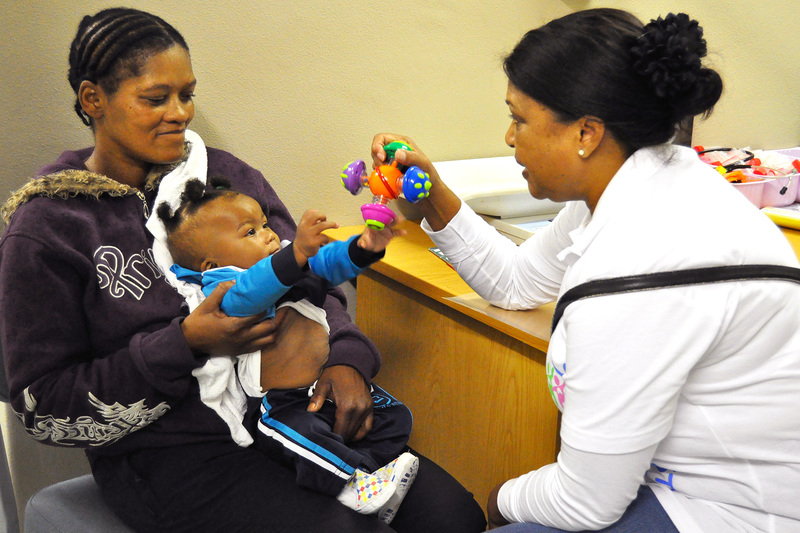 Mother and child participants in the birth cohort study, the Drakenstein Child Health Study.