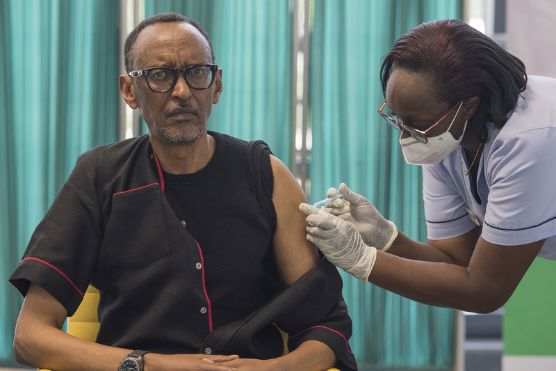 Vaccination is an important intervention when it is impossible to provide safe and adequate critical care across the continent. Pictured is Rwanda’s President Paul Kagame.