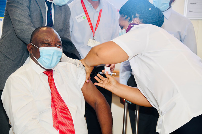 President Cyril Ramaphosa was one of the first people to receive the Johnson & Johnson vaccine.
