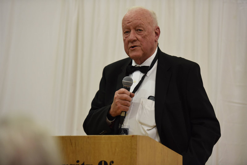 Stuart Saunders, a former warden at the residence, addresses the audience at the 70th anniversary celebrations of Kopano in September 2015.