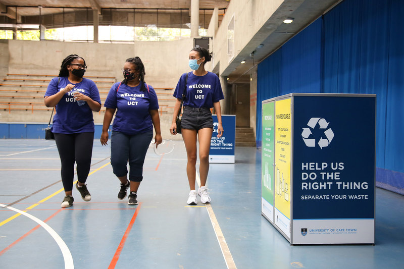 New and improved bins have been installed as part of UCT’s green campus transformation.