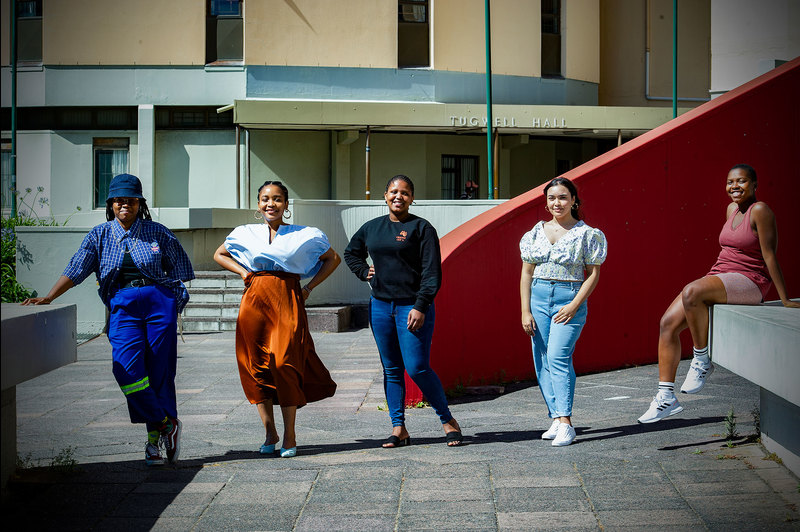 The winner and runners up of the RADC essay competition were (from left) Simamkele Zweni, Lauren Marsha Grootboom, Bulela Njemla, Bilqis Isaacs and Fezeka Nzama.