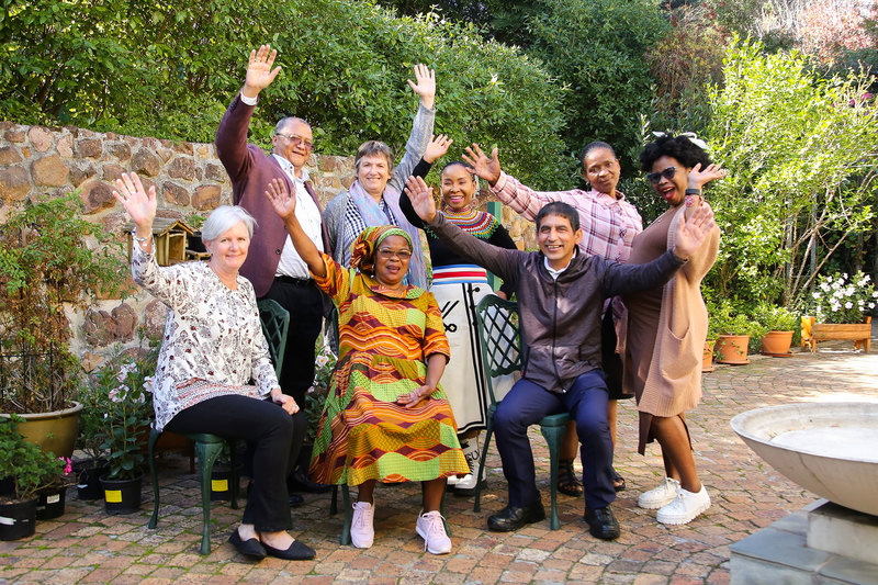 A group of randomly selected UCT staff who celebrated their birthdays in April joined VC Prof Mamokgethi Phakeng for lunch at her home. 