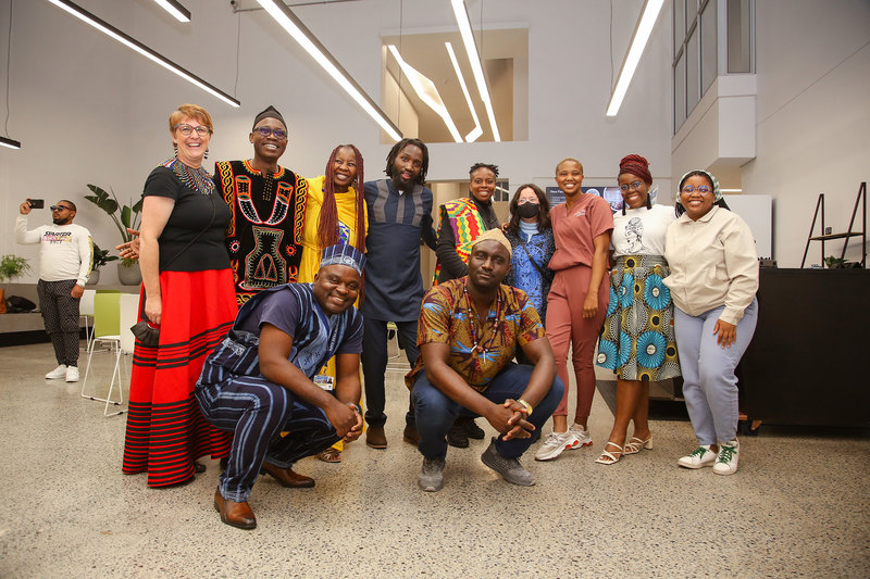 Many guests dressed in traditional clothing in celebration of the rich diversity of cultures in Africa.