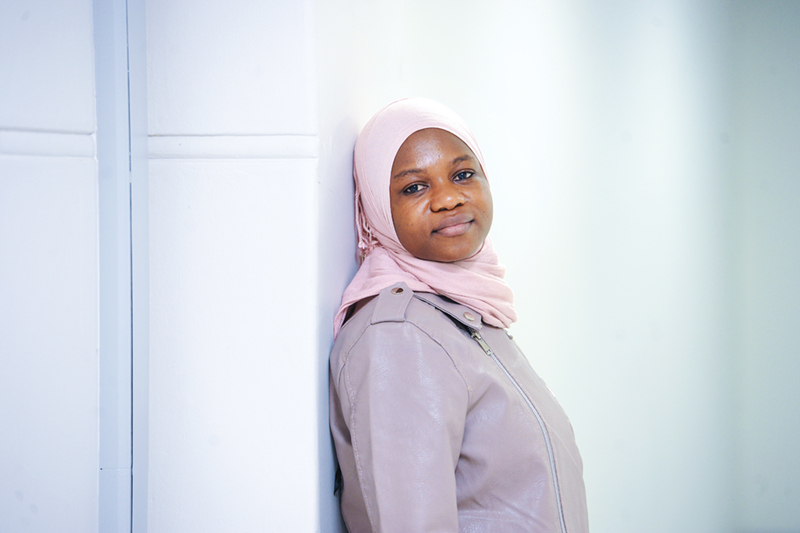 UCT master’s student Sharifa Negesa, a volunteer with Girls Alive Uganda and an advocate for menstrual hygiene. She trains girls to make their own sustainable, reusable sanitary products.