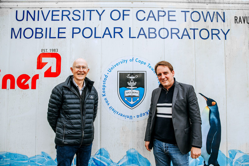 Professor Sebastian Skatulla (right) and Dr Keith MacHutchon of UCT’s Department of Civil Engineering.