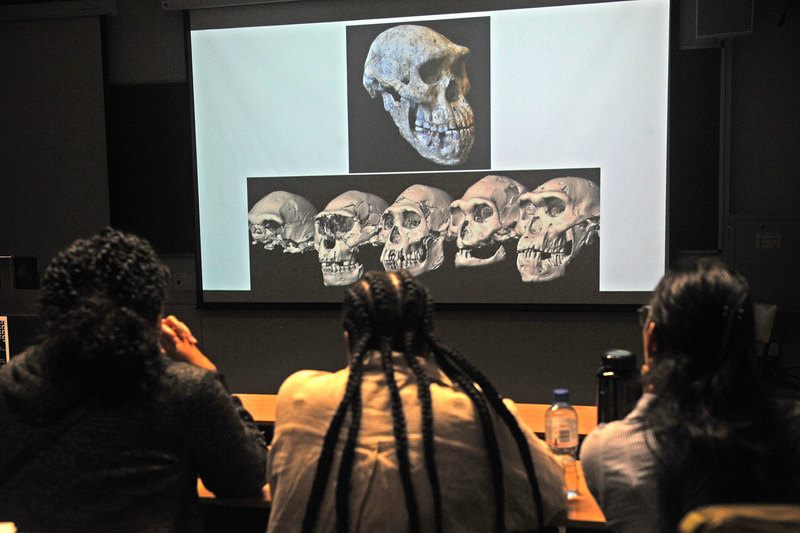 Advances in palaeoproteomics offer the keys to a vault of significant palaeontological data, the topic of the African Palaeoproteomics Workshop held at UCT, which included this public seminar. <b>Photo</b> Lerato Maduna.