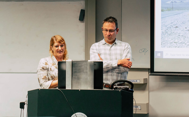 UCT and the AXA Research Fund presented a joint event that showcased the projects and accomplishments of two AXA Chairs, Prof Lara Dugas and Prof Mark New.