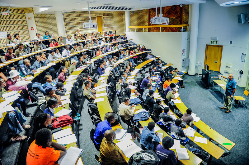 The EMS team have worked hard to attract a younger audience. Pictured here are 100UP learners attending a Saturday Summer School lecture.