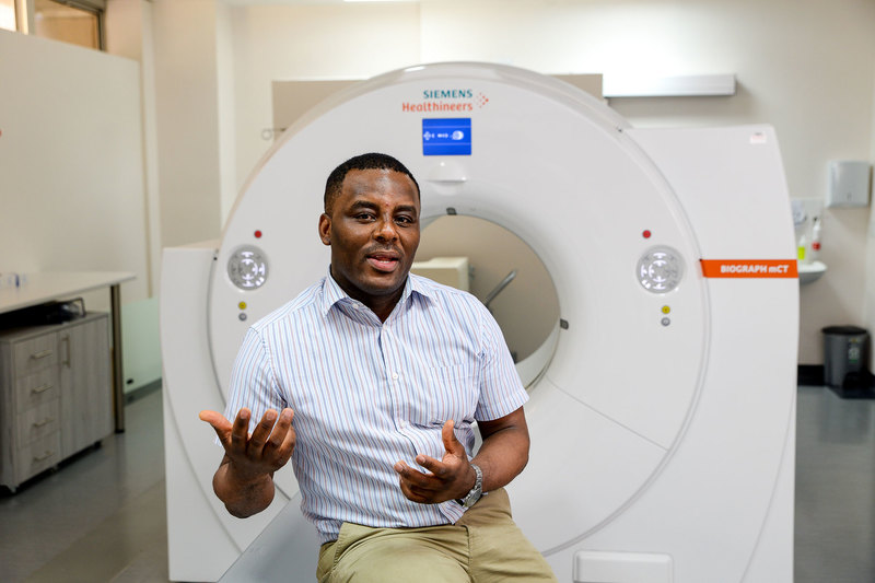 UCT’s Dr Stuart More at the cutting-edge Nuclear Medicine Centre based at Groote Schuur Hospital. 