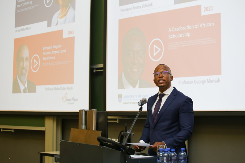 Dr Vuyane Mhlomi delivered an insightful lecture at the fifth annual Bongani Mayosi Memorial Lecture.