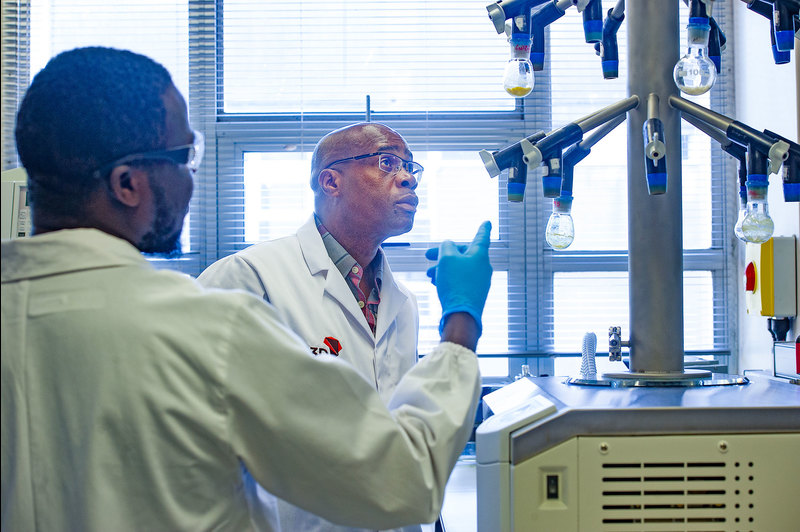 Prof Kelly Chibale (right) is the founder and director at UCT’s H3D centre.