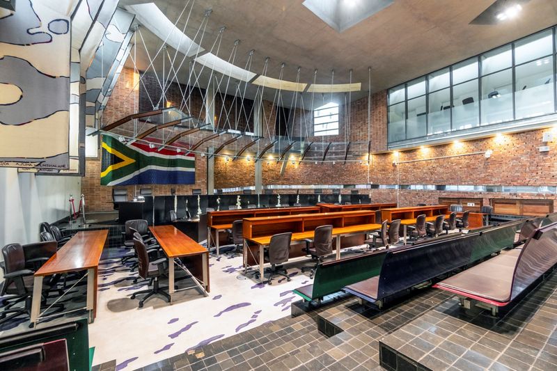 The interior of SA’s Constitutional Court, Johannesburg.