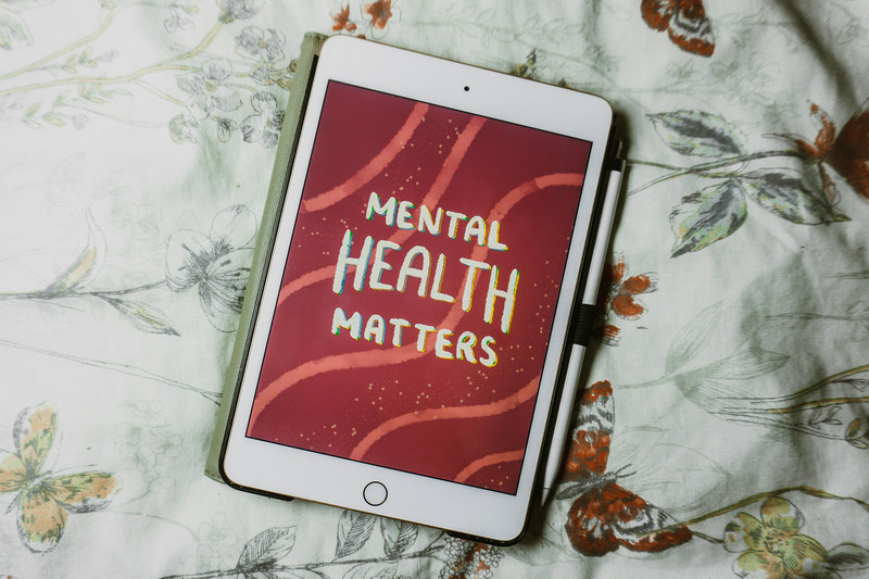 Research indicates that long-term relational and psychosocial support, including community-based services outside the hospital setting, is vital for South Africans living with mental health conditions. Photo <a href="https://unsplash.com/photos/a-tablet-with-the-words-mental-health-matters-on-it-Ko3EMBFggok" target="_blank">Unsplash</a>.