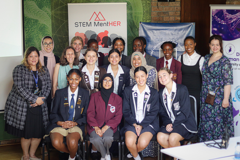 The cohort of 2025 MentHER programme participants with their mentors.