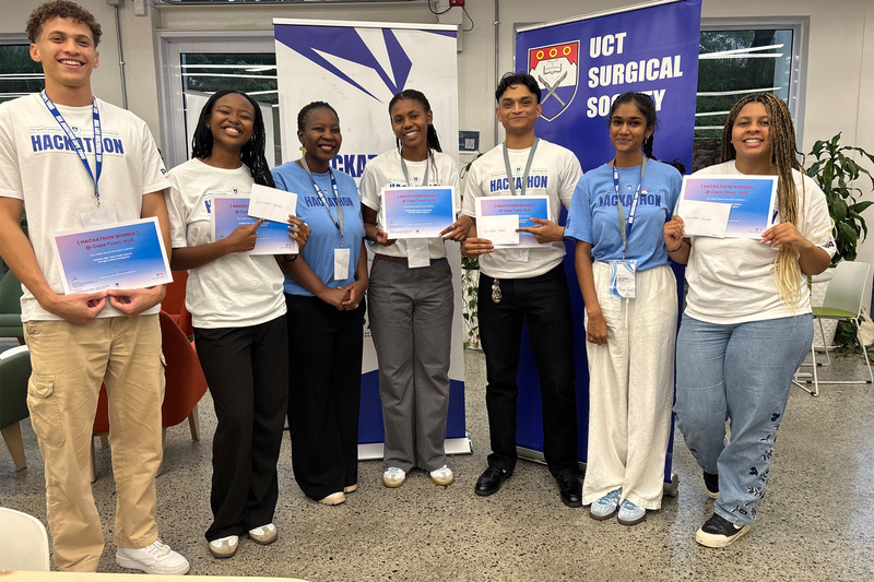 The winning team at the 2025 UCT-Harvard surgical hackathon. <b>Photo</b> Supplied.