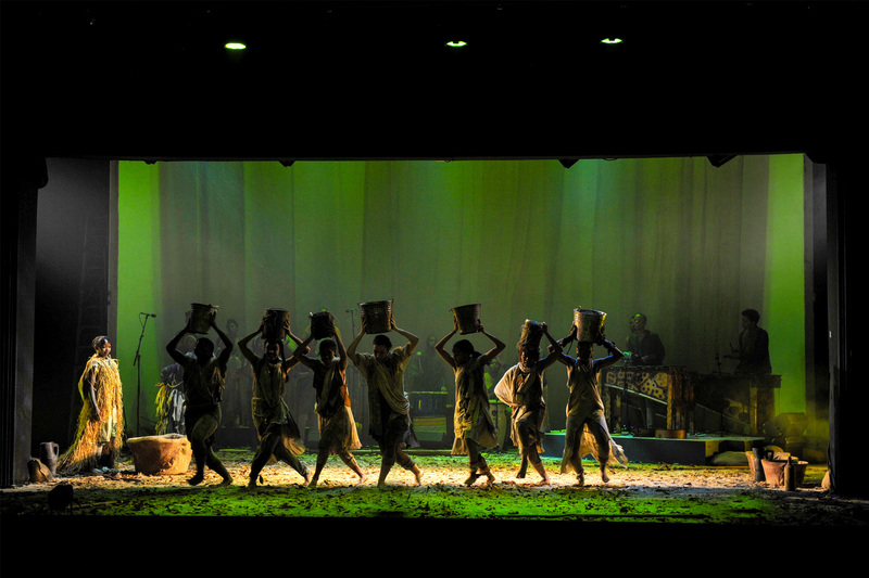 The dance and music theatre performance emphasised the importance of water to society.