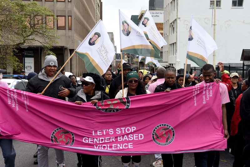 Students, staff, high schoolers and the general public joined hands in the Uyinene Mrwetyana Memorial March against GBV.