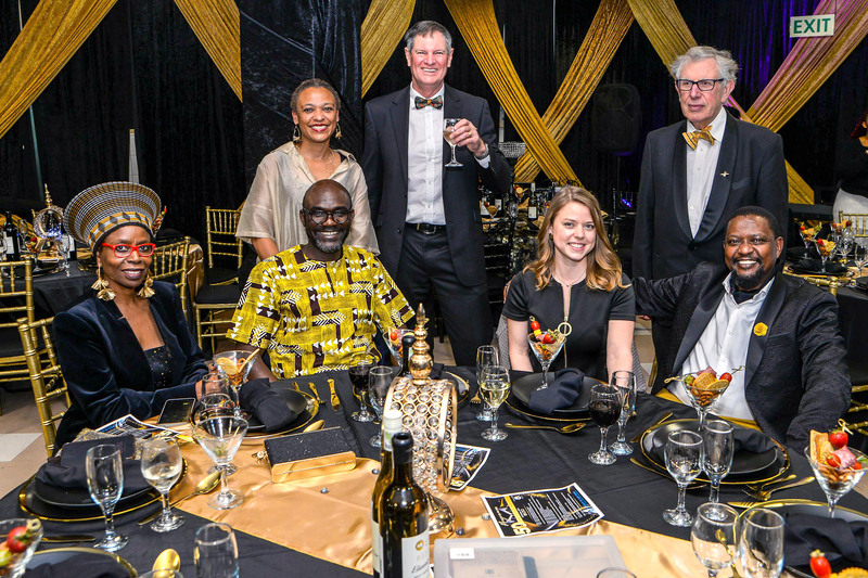Former resident of Leo Marquard Hall Malco Titley (back row, centre) transported the audience back to the 1970s during the residence’s 50th anniversary celebrations.