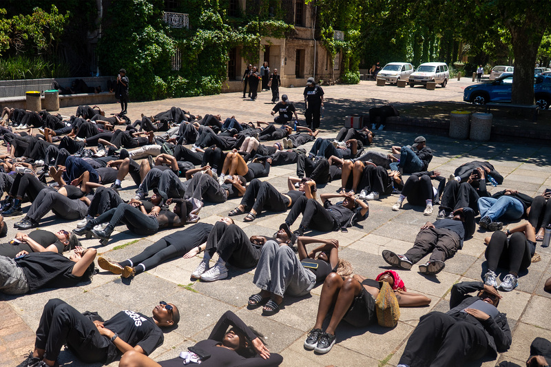 Students at staff answered the national call for a 15-minute silent lie down.