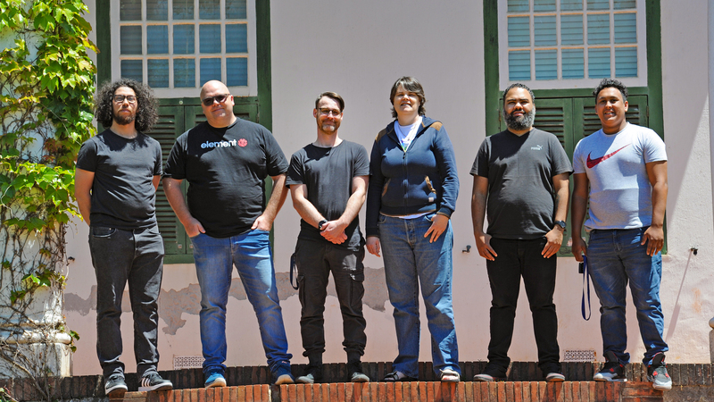 Online Communications team members (from left) Lucre van Breda, Nico Badenhuizen, Gareth Dawson, Rethea Deetlefs, Timothy Benjamin and Shaqeel Less. <b>Photo</b> Lerato Maduna.