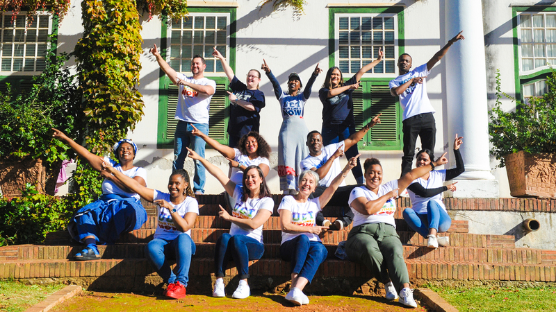 Newsroom and Video Production team: (back row standing) Ruairi Abrahams, Sherry Solman, Lerato Mhlanga, Elske Joubert and Kamva Somdyala; (Middle Row) Lerato Maduna, Pretty Notshokovu, Boikhutso Ntsoko and Niemah Davids; (front row seated) Fezeka Dzanibe, Roxanne Harris, Helen Swingler and Rozanne Engel. <b>Photo</b> Lerato Maduna. 