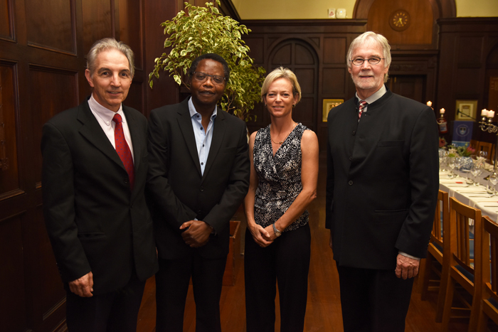 VC Dr Max Price, UCT fellow Prof Alphose Zingoni, UCT fellow Prof Nicola Mulder and DVC Prof Danie Visser.