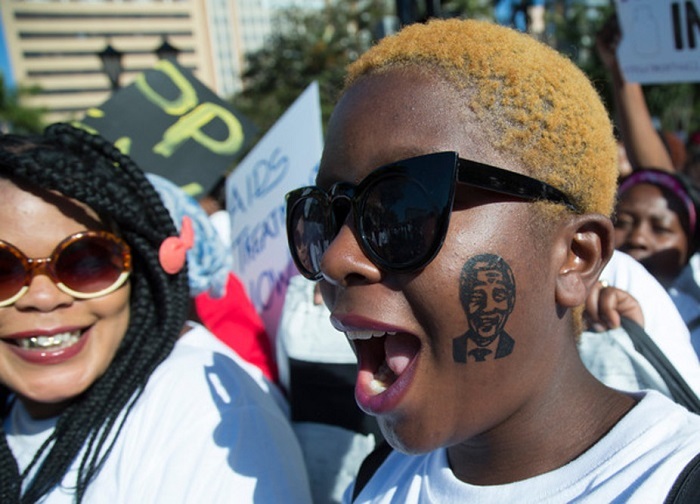 Young women who attended the International AIDS Conference in Durban, South Africa. (Photo by Rogan Ward, courtesy of International AIDS Society.)