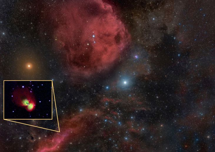 Location of Te 11 in the constellation Orion (background image by Rogelio Bernal Andreo).