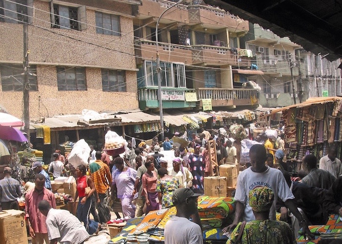 A market in Lagos, Nigeria.