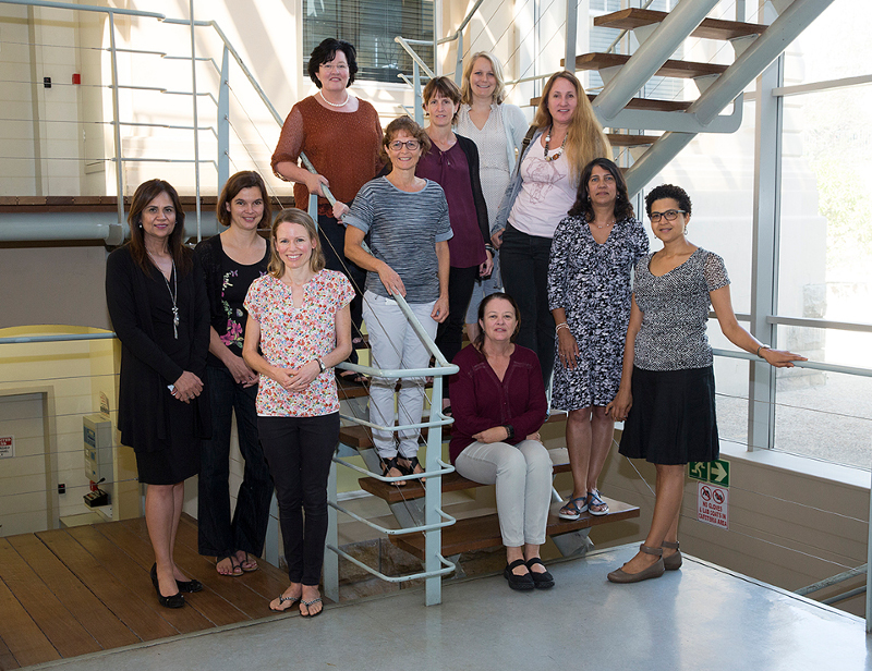 A few of UCT’s women innovators (in alphabetical order): Prof Tania Douglas, Dr Nicola Douglass, Prof Michelle Kuttel, Prof Virna Leaner, Dr Lindi Masson, Prof Ernesta Meintjes, Prof Sharon Prince, Dr Georgia Schafer, Dr Pauline van der Watt, Prof Anna-Lise Williamson, Prof Carolyn Williamson. (To find out who is who, please see the guide at the end of the article.)