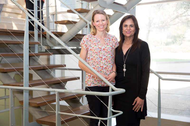 Professor Virna Leaner, head of the Division of Medical Biochemistry at UCT, with co-inventor Dr Pauline van der Watt.
