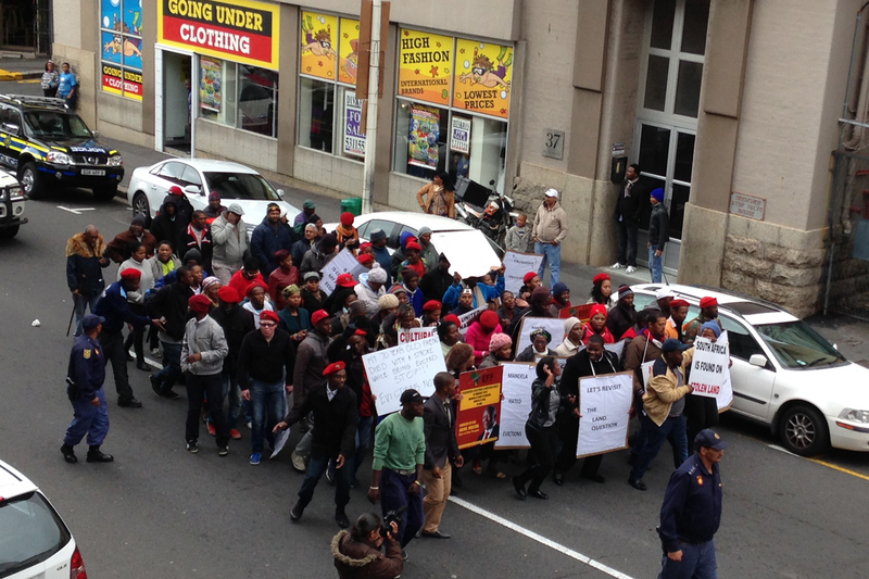 The red beret is the preferred headgear of many members of South Africa's Economic Freedom Fighters.